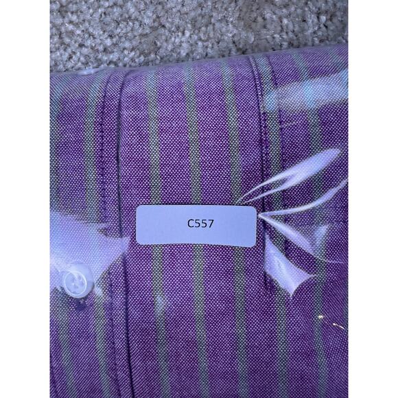 Vintage Men's American Eagle Long Sleeve Button Up Shirt L Red Striped C557 - Picture 11 of 11